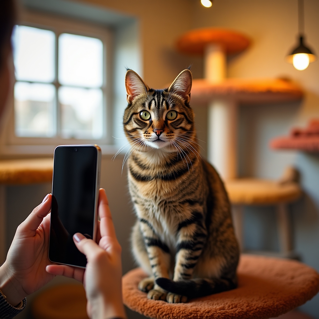 Aggiornamento fotografico giornaliero di un gatto in pensione