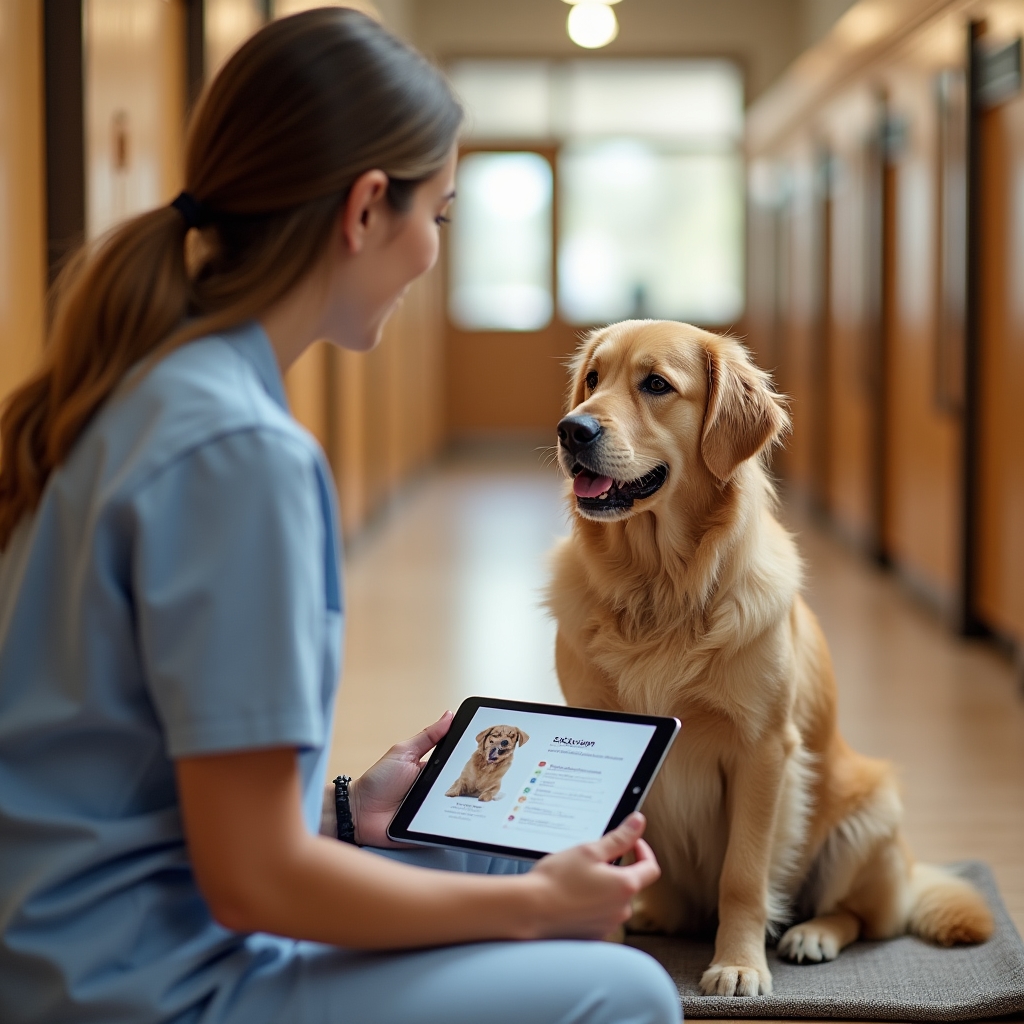 Scheda ospite digitale per cane in pensione