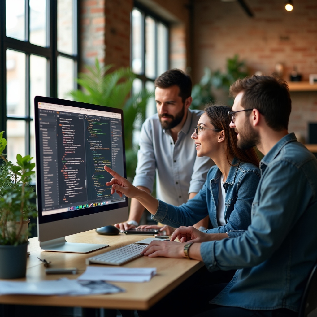 Team di sviluppo MirynQan Lab al lavoro sulla piattaforma